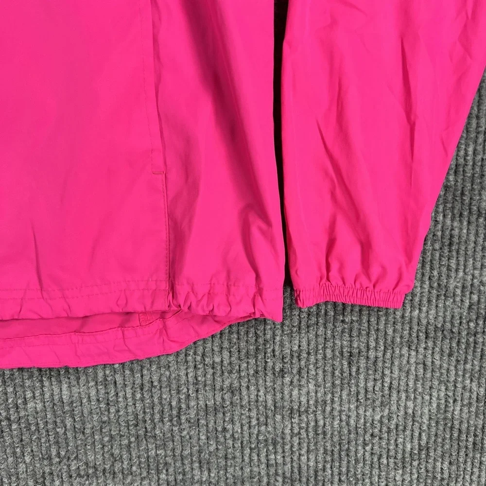 ASICS Jacket Womens‎ Small Pink Hooded Full Zip Lightweight Running Windbreaker
